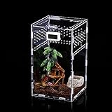 Caja de Alimentación de Insectos, 12x12x20cm Acrílico Transparente Estuche de...